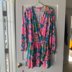 Lilly Pulitzer floral dress, longsleeve